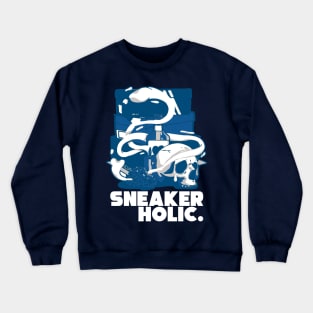 Sneaker Holic Dark Marina Blue Retro Art Crewneck Sweatshirt